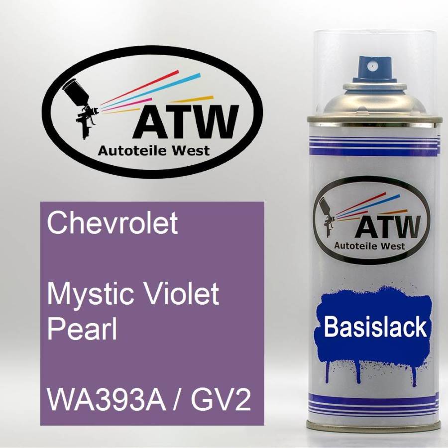 Chevrolet, Mystic Violet Pearl, WA393A / GV2: 400ml Sprühdose, von ATW Autoteile West.